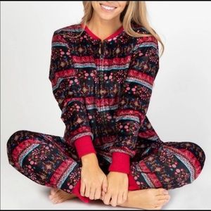 NWT Natural Life Velour Fleece Lined Onesie XS/S